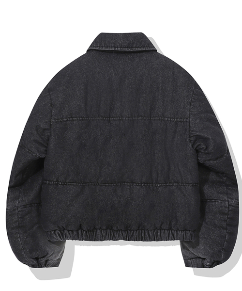 MAINBOOTH(メインブース)の「Vintage Denim Puffer Jacket(BLACK)(ダウンジャケット/コート・レディース・その他・3/2)」の2枚目の写真