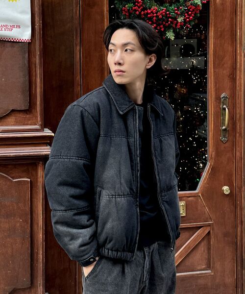 MAINBOOTH(メインブース)の「Vintage Denim Puffer Jacket(BLACK)(ダウンジャケット/コート・レディース・その他・3/2)」の4枚目の写真