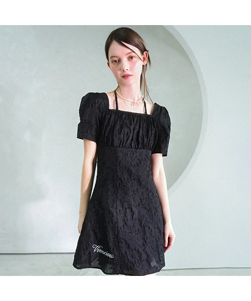 Flower Mini Onepiece BLACK【公式通販】