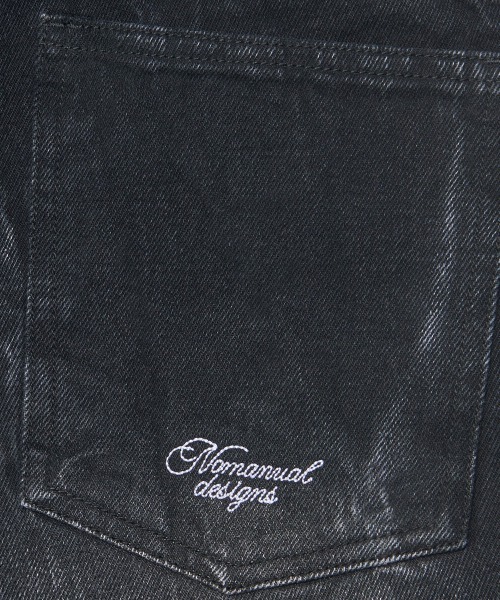 NOMANUAL(NOMANUAL)の「「NOMANUAL /ノーマニュアル」ウォッシュド ジャンボ デニム パンツ(デニムパンツ・メンズ・ワンウォッシュ/ブラック・S)」の5枚目の写真