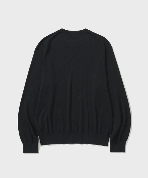 SHIRTER（シャーター）の「MODAL COTTON KNIT (BLACK)（ニット/セーター・メンズ・その他・LARGE/SMALL/MEDIUM）」の2枚目の写真