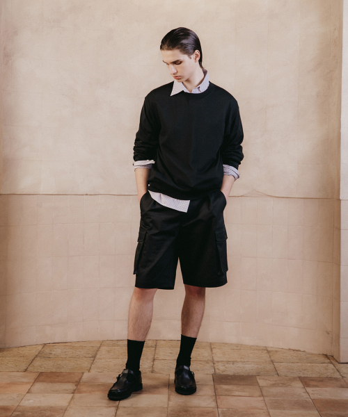 SHIRTER（シャーター）の「MODAL COTTON KNIT (BLACK)（ニット/セーター・メンズ・その他・LARGE/SMALL/MEDIUM）」の3枚目の写真