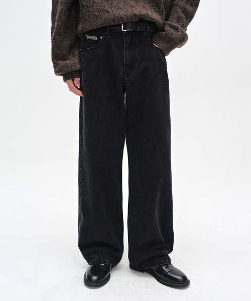 DECET（デケト）の「[CALIK DENIM]Mid Rise Wide Jeans DCPT027PBlack（デニムパンツ・レディース・その他・26/28/30/32/34）」の12枚目の写真