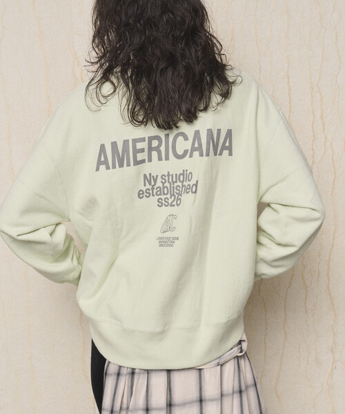 Americana × Firsthand/アメリカーナ 別注 ダブルプリント クルー