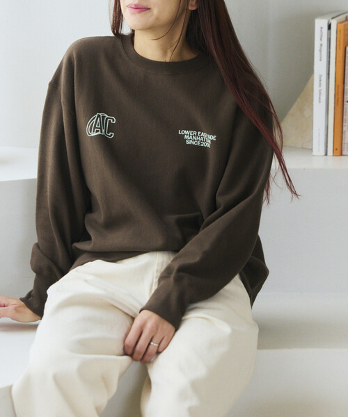 Americana × Firsthand/アメリカーナ 別注 ダブルプリント クルー