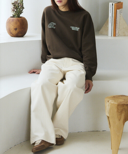 Americana × Firsthand/アメリカーナ 別注 ダブルプリント クルー