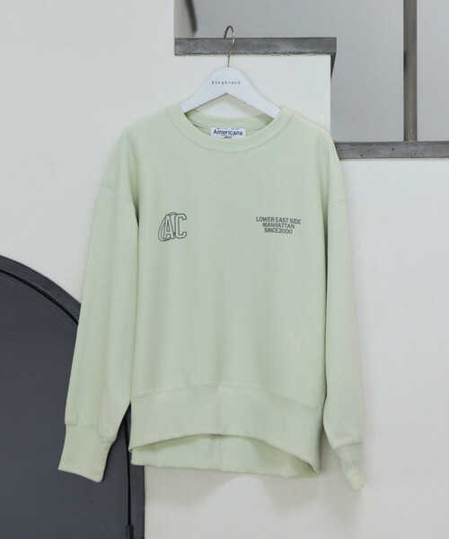 AMERICANA（アメリカーナ）の「Americana × Firsthand/アメリカーナ 別注 ダブルプリント クルーネックスウェット / ロゴプリント（スウェット・レディース・ブルーグリーン/ダークブラウン/オフホワイト・ONE SIZE）」の22枚目の写真