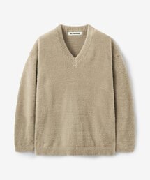 BLOND9（ブロンドナイン）の「ソフトウィングヤーンVネックニット_オートミール（ニット/セーター）」