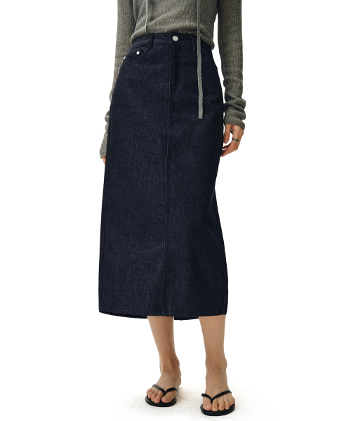 DECET WOMEN(デケット ウーマン)の「シグネチャーロングスカート DCSK003CPインディゴ(スカート・レディース・その他・SMALL/MEDIUM/LARGE/X-SMALL)」の2枚目の写真