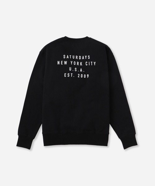Saturdays NYC（サタデーズ ニューヨークシティ ）の「Bowery Established Crew Sweatshirt（スウェット・メンズ・ブラック/ブラウン/グリーン・L/M/S）」の2枚目の写真