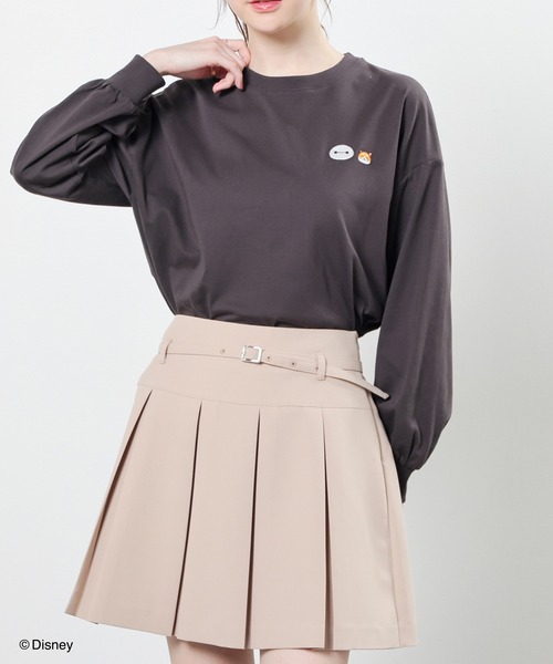 Honeys（ハニーズ）の「ディズニー／ゆるＴシャツ（Tシャツ/カットソー・レディース・ホワイト系1/ピンク系1/オートミール/スミクロ/サックスブルー系1・L/LL/M/S/SS）」の3枚目の写真