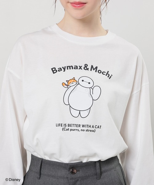 Honeys（ハニーズ）の「ディズニー／ゆるＴシャツ（Tシャツ/カットソー・レディース・ホワイト系1/ピンク系1/オートミール/スミクロ/サックスブルー系1・L/LL/M/S/SS）」の10枚目の写真