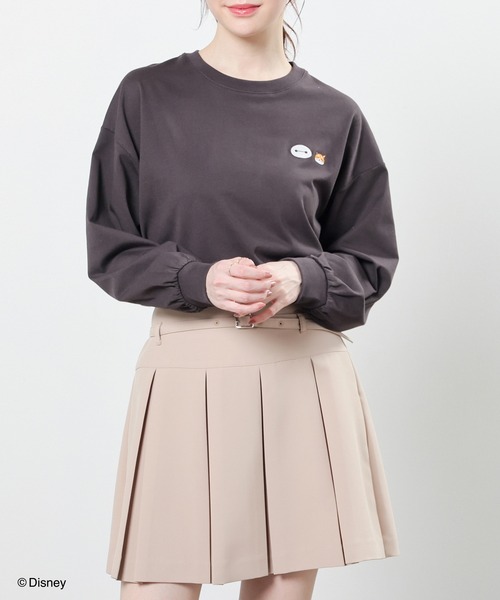 Honeys（ハニーズ）の「ディズニー／ゆるＴシャツ（Tシャツ/カットソー・レディース・ホワイト系1/ピンク系1/オートミール/スミクロ/サックスブルー系1・L/LL/M/S/SS）」の11枚目の写真