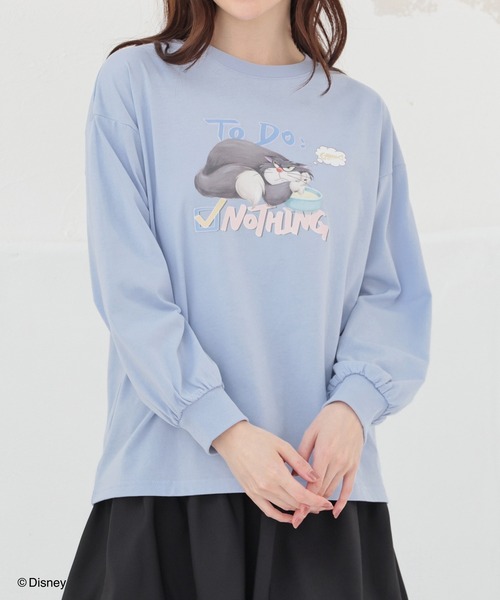 Honeys（ハニーズ）の「ディズニー／ゆるＴシャツ（Tシャツ/カットソー・レディース・ホワイト系1/ピンク系1/オートミール/スミクロ/サックスブルー系1・L/LL/M/S/SS）」の18枚目の写真