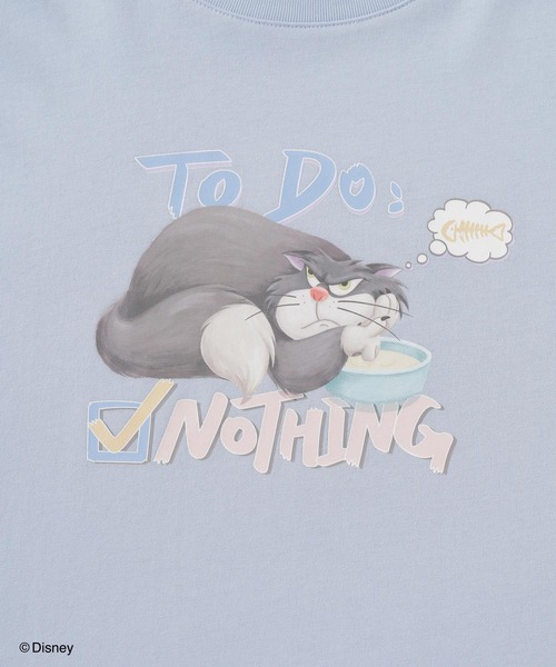 Honeys（ハニーズ）の「ディズニー／ゆるＴシャツ（Tシャツ/カットソー・レディース・ホワイト系1/ピンク系1/オートミール/スミクロ/サックスブルー系1・L/LL/M/S/SS）」の22枚目の写真