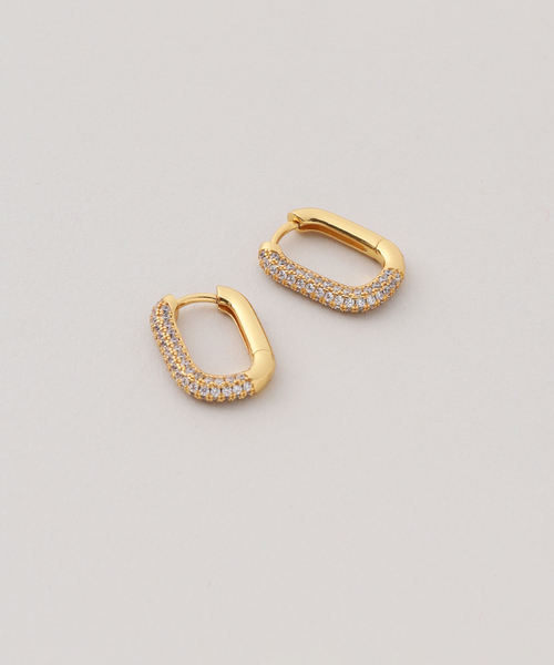 Luv Aj(ラブエージェー)の「《追加》LUV AJ ラヴエージェイ THE PAVE CHAIN LINK HUGGIES(ピアス(両耳用)・レディース・ゴールド/シルバー・FREE)」の3枚目の写真