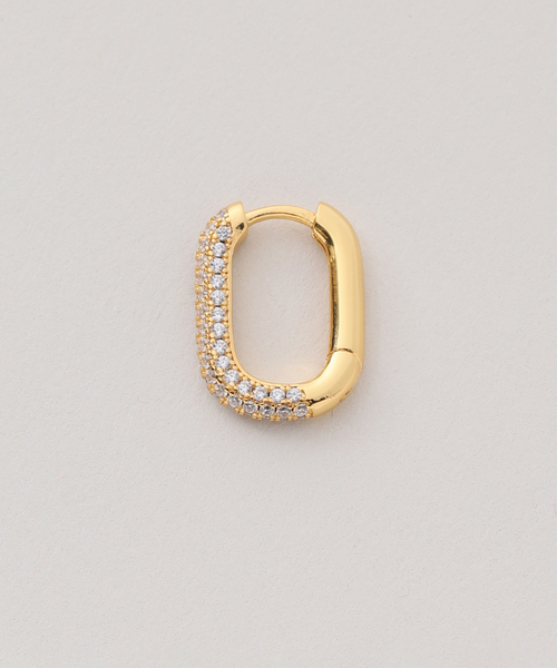 Luv Aj(ラブエージェー)の「《追加》LUV AJ ラヴエージェイ THE PAVE CHAIN LINK HUGGIES(ピアス(両耳用)・レディース・ゴールド/シルバー・FREE)」の4枚目の写真