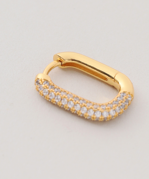Luv Aj(ラブエージェー)の「《追加》LUV AJ ラヴエージェイ THE PAVE CHAIN LINK HUGGIES(ピアス(両耳用)・レディース・ゴールド/シルバー・FREE)」の5枚目の写真