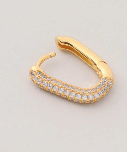 Luv Aj(ラブエージェー)の「《追加》LUV AJ ラヴエージェイ THE PAVE CHAIN LINK HUGGIES(ピアス(両耳用)・レディース・ゴールド/シルバー・FREE)」の6枚目の写真
