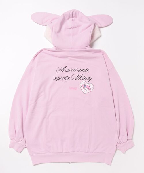 ANAP GｉRL（アナップガール）の「ANAP GiRL ×【 マイメロディ 】ファー耳付きフーディー ビッグ スウェット パーカー（パーカー・キッズ・ライトピンク・M/S/XS）」の22枚目の写真