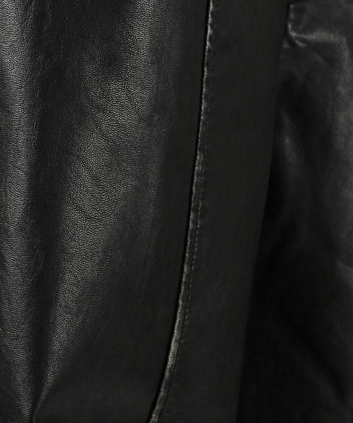 LUXSTYLE(ラグスタイル)の「ヴィンテージ加工PUレザーワイドパンツ(その他パンツ・メンズ・ブラック・M/L)」の9枚目の写真