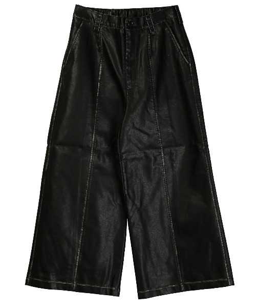 LUXSTYLE(ラグスタイル)の「ヴィンテージ加工PUレザーワイドパンツ(その他パンツ・メンズ・ブラック・M/L)」の12枚目の写真