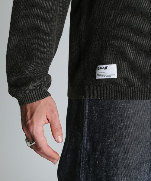 schott（ショット）の「Schott/ショット/SUMMER CARDIGAN/サマー カーディガン（カーディガン/ボレロ・メンズ・ブラック/ネイビー・M/L/XL）」の14枚目の写真