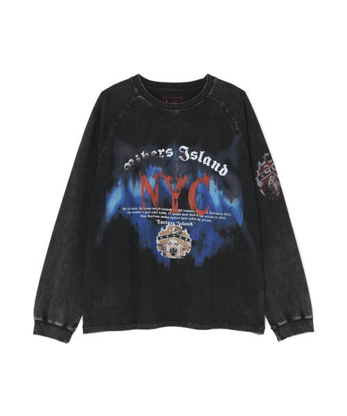 DANKE SCHON（ダンケシェーン）の「DankeSchon/ダンケシェーン/CHEMICAL RAGLAN LST RIKERS（Tシャツ/カットソー・メンズ・ブラック・M/L）」の2枚目の写真