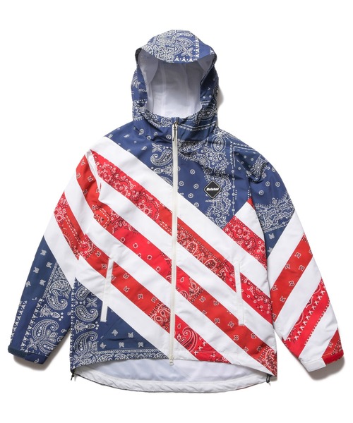 F.C.Real Bristol(エフシーレアルブリストル)の「PATCHWORK STRIPE PRACTICE JACKET(ブルゾン・メンズ・ブラック/トリコロール・SMALL/MEDIUM/LARGE/X-LARGE/XX-LARGE)」の1枚目の写真