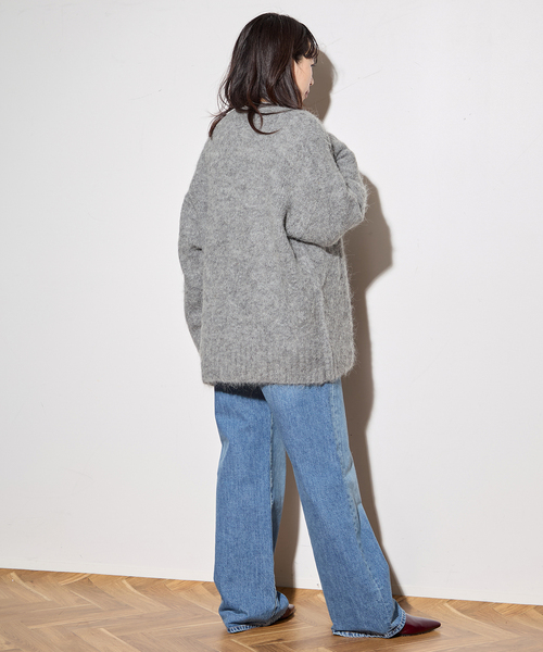 journal standard L'essage(ジャーナルスタンダードレサージュ)の「アルパカMIXカーディガン(カーディガン/ボレロ・レディース・チャコールグレー/モスグリーン・FREE)」の5枚目の写真