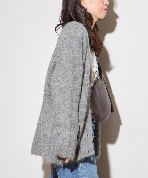 journal standard L'essage(ジャーナルスタンダードレサージュ)の「アルパカMIXカーディガン(カーディガン/ボレロ・レディース・チャコールグレー/モスグリーン・FREE)」の8枚目の写真