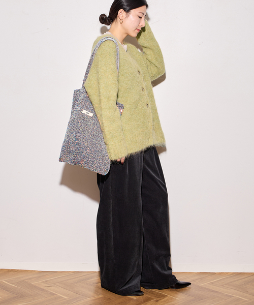 journal standard L'essage(ジャーナルスタンダードレサージュ)の「アルパカMIXカーディガン(カーディガン/ボレロ・レディース・チャコールグレー/モスグリーン・FREE)」の10枚目の写真