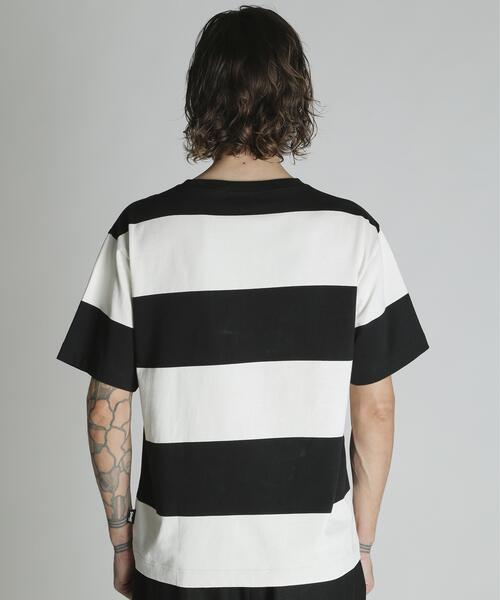 schott(ショット)の「Schott/ショット/WIDE BORDER T-SHIRT/ワイドボーダー Tシャツ(Tシャツ/カットソー・メンズ・ネイビー/マスタード/ブラック・M/L/XL/2XL)」の9枚目の写真