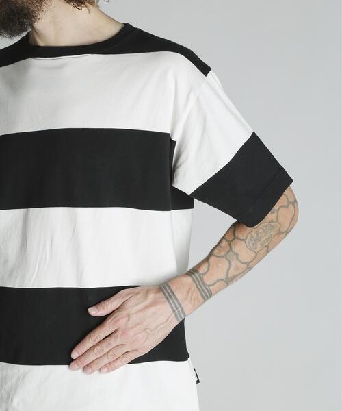 schott(ショット)の「Schott/ショット/WIDE BORDER T-SHIRT/ワイドボーダー Tシャツ(Tシャツ/カットソー・メンズ・ネイビー/マスタード/ブラック・M/L/XL/2XL)」の11枚目の写真