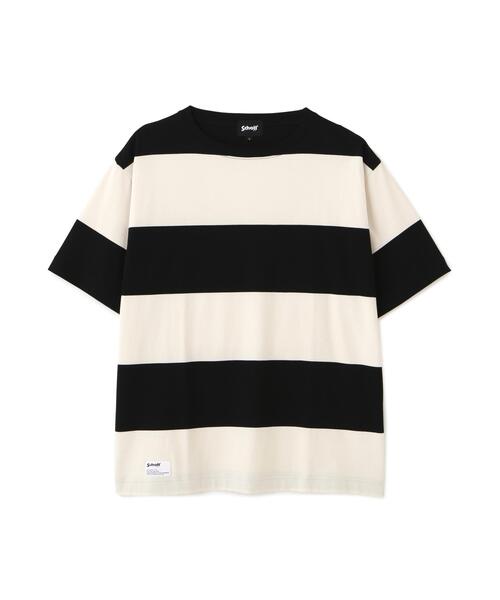 schott(ショット)の「Schott/ショット/WIDE BORDER T-SHIRT/ワイドボーダー Tシャツ(Tシャツ/カットソー・メンズ・ネイビー/マスタード/ブラック・M/L/XL/2XL)」の13枚目の写真