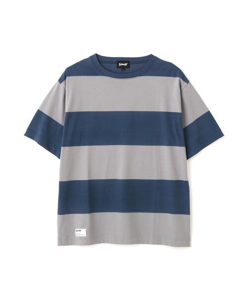 schott(ショット)の「Schott/ショット/WIDE BORDER T-SHIRT/ワイドボーダー Tシャツ(Tシャツ/カットソー・メンズ・ネイビー/マスタード/ブラック・M/L/XL/2XL)」の19枚目の写真