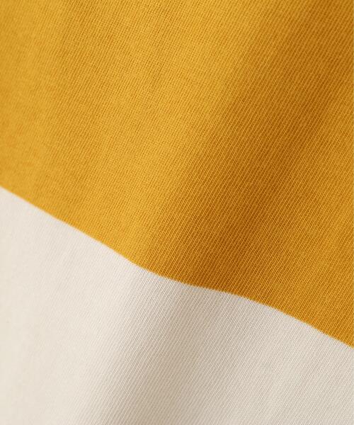 schott(ショット)の「Schott/ショット/WIDE BORDER T-SHIRT/ワイドボーダー Tシャツ(Tシャツ/カットソー・メンズ・ネイビー/マスタード/ブラック・M/L/XL/2XL)」の6枚目の写真
