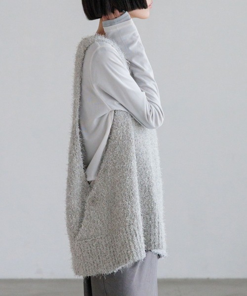 LOWRYS FARM（ローリーズファーム）の「チュールシャギーベスト　638101（ベスト・レディース・グレー/アイボリー/ブラック・FREE）」の19枚目の写真