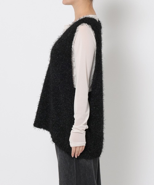 LOWRYS FARM（ローリーズファーム）の「チュールシャギーベスト　638101（ベスト・レディース・グレー/アイボリー/ブラック・FREE）」の22枚目の写真