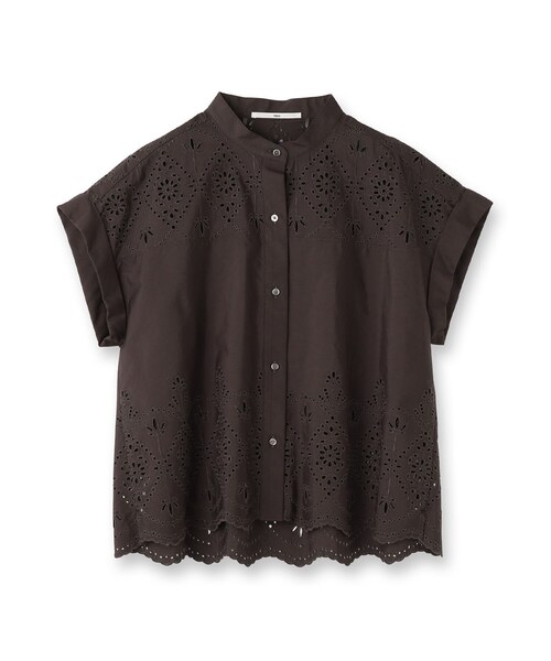 TICCA(ティッカ)の「TICCA(ティッカ)レースフレンチシャツ(シャツ/ブラウス・レディース・グレー系その他/ブラック・00)」の1枚目の写真