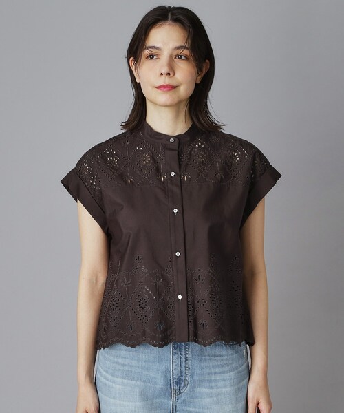 TICCA(ティッカ)の「TICCA(ティッカ)レースフレンチシャツ(シャツ/ブラウス・レディース・グレー系その他/ブラック・00)」の3枚目の写真