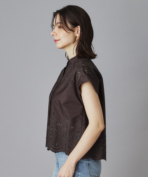 TICCA(ティッカ)の「TICCA(ティッカ)レースフレンチシャツ(シャツ/ブラウス・レディース・グレー系その他/ブラック・00)」の4枚目の写真