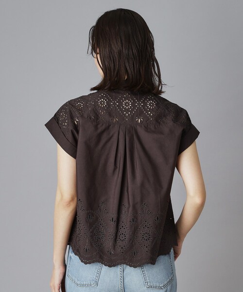 TICCA(ティッカ)の「TICCA(ティッカ)レースフレンチシャツ(シャツ/ブラウス・レディース・グレー系その他/ブラック・00)」の5枚目の写真