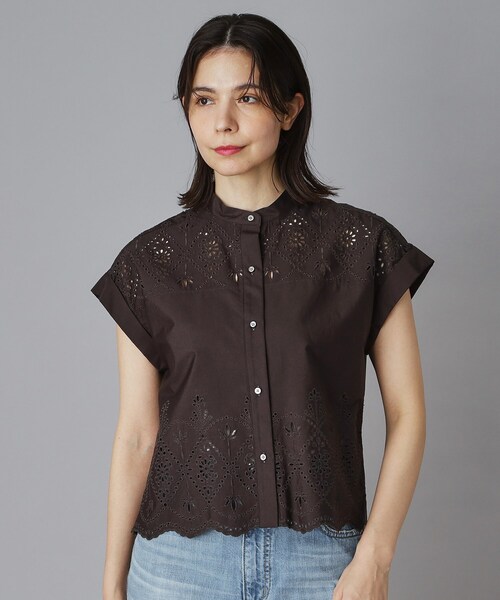 TICCA(ティッカ)の「TICCA(ティッカ)レースフレンチシャツ(シャツ/ブラウス・レディース・グレー系その他/ブラック・00)」の9枚目の写真