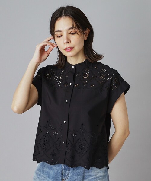 TICCA(ティッカ)の「TICCA(ティッカ)レースフレンチシャツ(シャツ/ブラウス・レディース・グレー系その他/ブラック・00)」の14枚目の写真