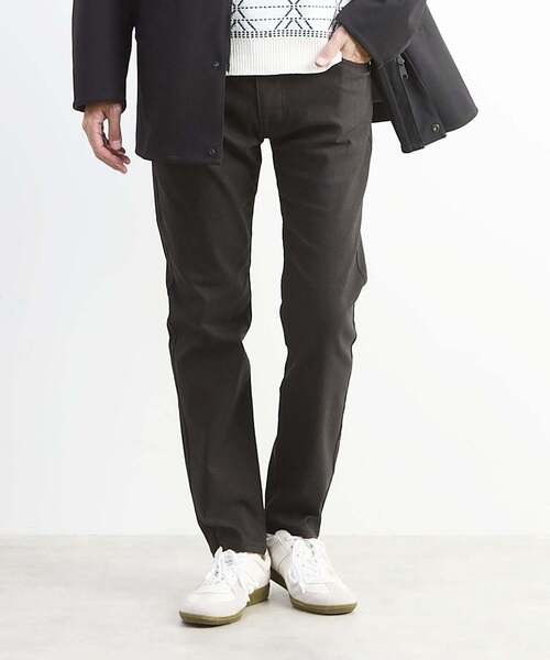 MEN'S MELROSE（メンズメルローズ）の「メランジピンヘッドハイパースリムテーパードパンツ（チノパンツ・メンズ・ライトベージュ/チャコールグレー/ネイビー/ブラウン・2/4/5/3）」の3枚目の写真