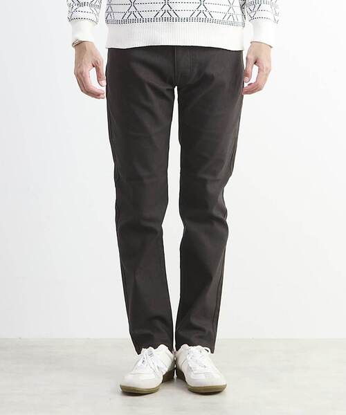 MEN'S MELROSE（メンズメルローズ）の「メランジピンヘッドハイパースリムテーパードパンツ（チノパンツ・メンズ・ライトベージュ/チャコールグレー/ネイビー/ブラウン・2/4/5/3）」の5枚目の写真