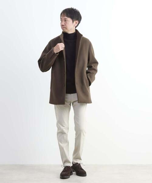 MEN'S MELROSE（メンズメルローズ）の「メランジピンヘッドハイパースリムテーパードパンツ（チノパンツ・メンズ・ライトベージュ/チャコールグレー/ネイビー/ブラウン・2/4/5/3）」の17枚目の写真