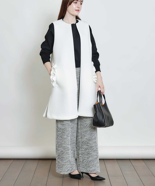 PICCIN(ピッチン)の「ストレッチツイードワイドパンツ(その他パンツ・レディース・ベージュ/ブラック・S/M)」の17枚目の写真