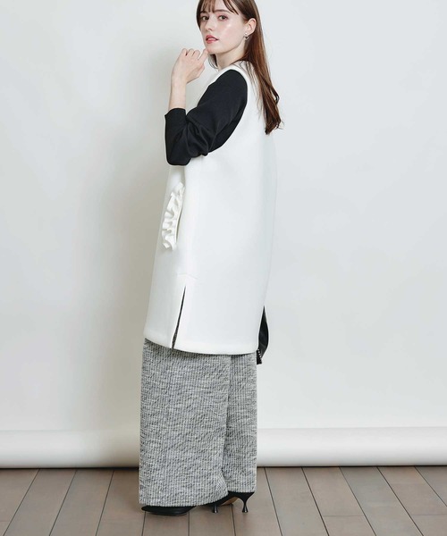 PICCIN(ピッチン)の「ストレッチツイードワイドパンツ(その他パンツ・レディース・ベージュ/ブラック・S/M)」の16枚目の写真